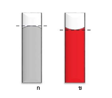 Liquid in Glass Thermometer ชนิดบรรจุด้วยปรอท(ก) และแอลกอฮอล์(ข)